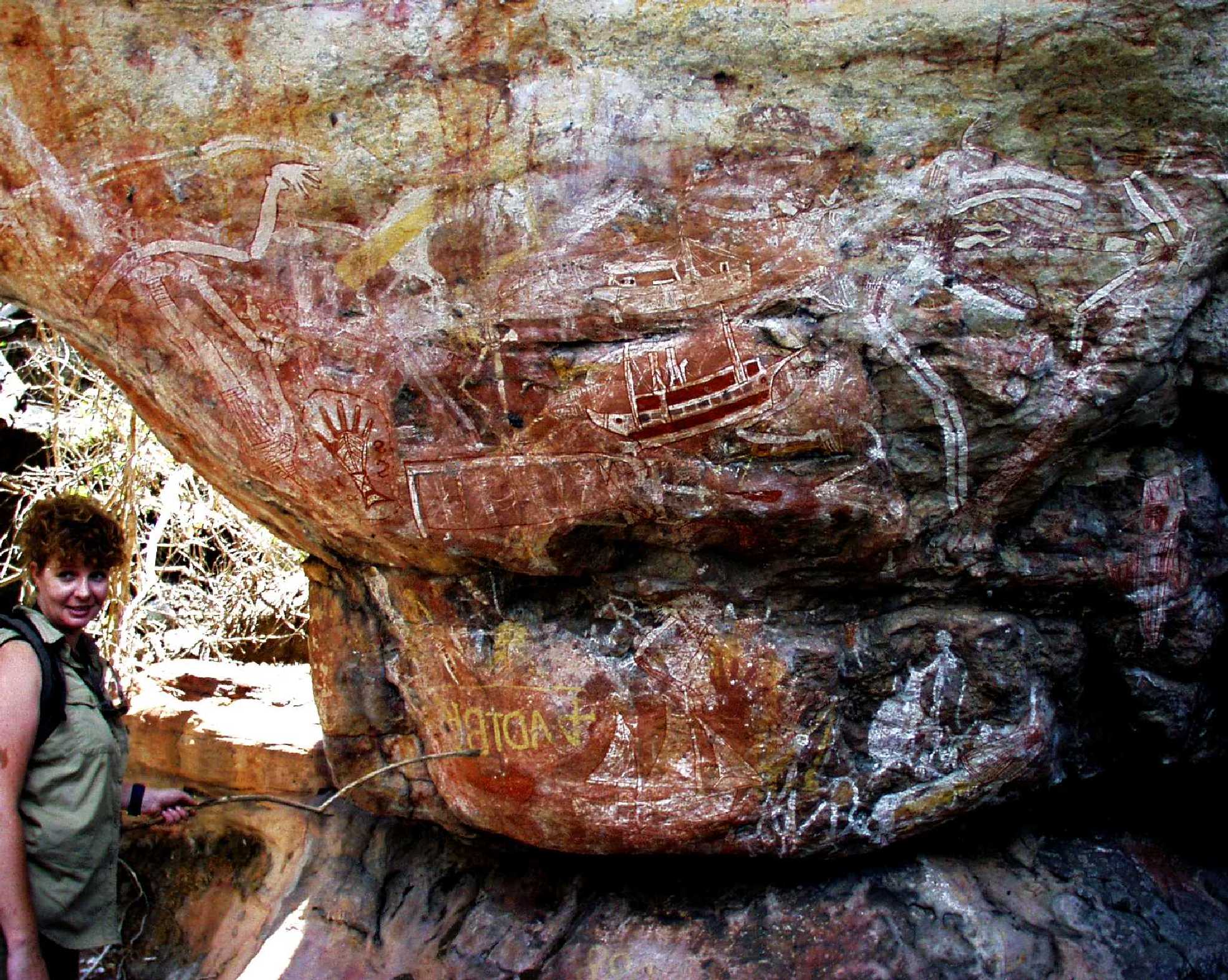 Felsmalerei am Mount Borradaile im Arnhemland